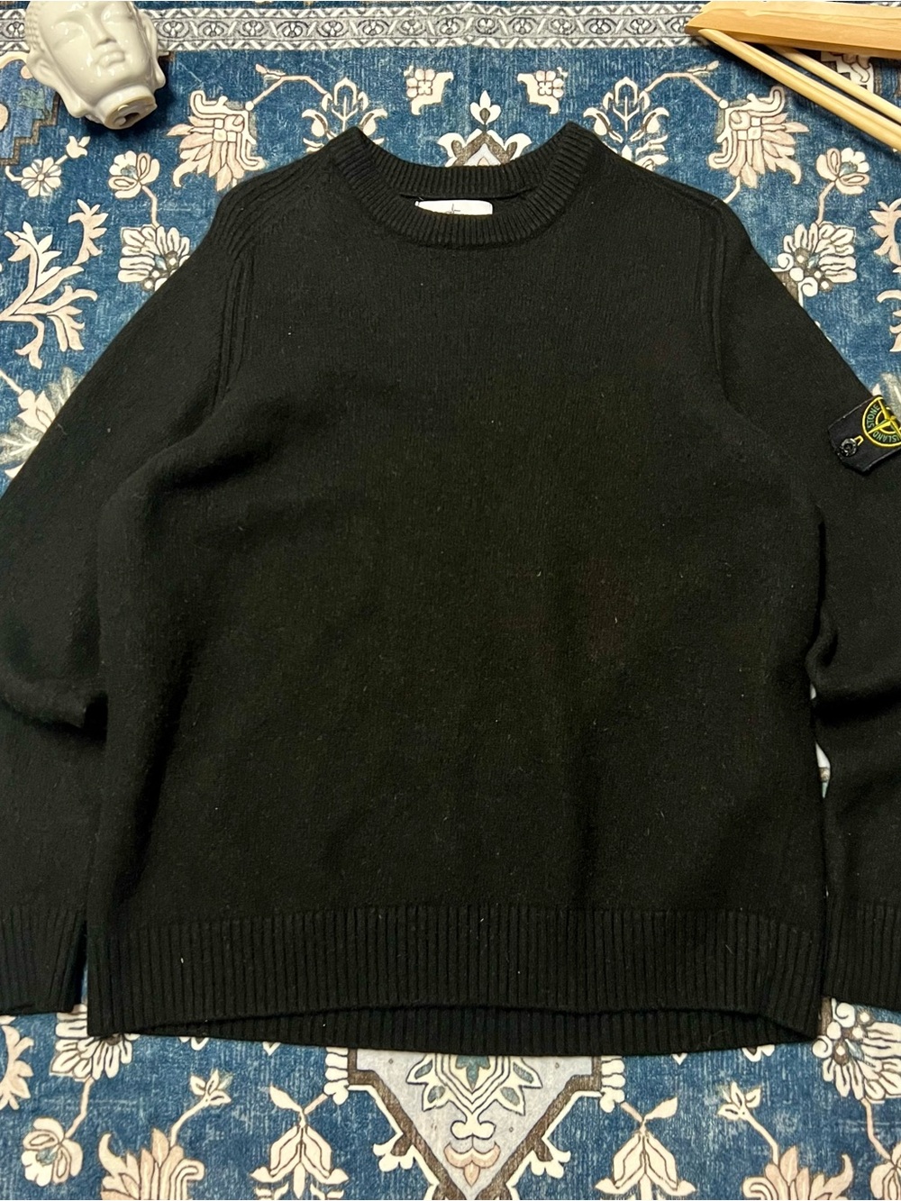 Stone Island Wool Logo Crewneck